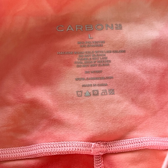 CARBON38 Super Soft Tie Dye 7/8 Legging in Baby Pink Tonal - Picture 13 of 13